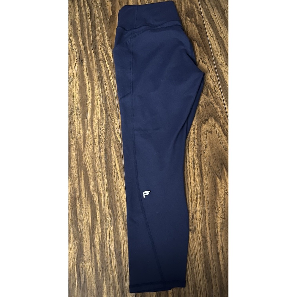 FABLETICS Women PURE LUXE Navy Blue Side Pocket Leggings Size Large